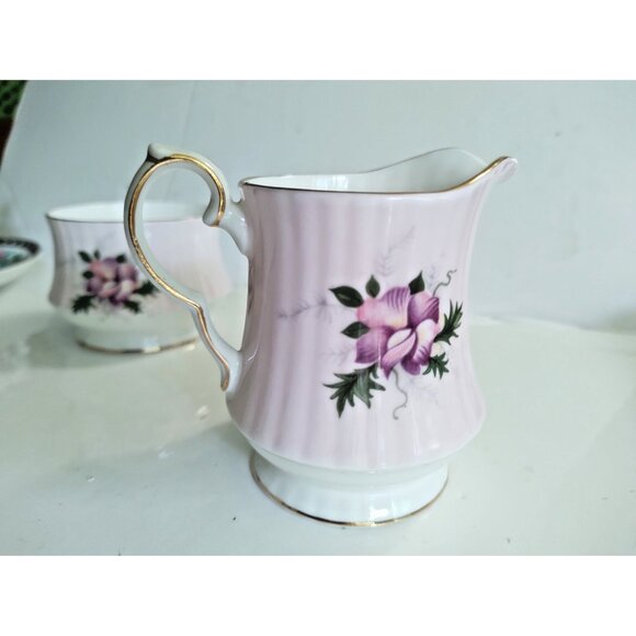 Royal Windsor Bone China Creamer & Sugar set Floral - Picture 9 of 13